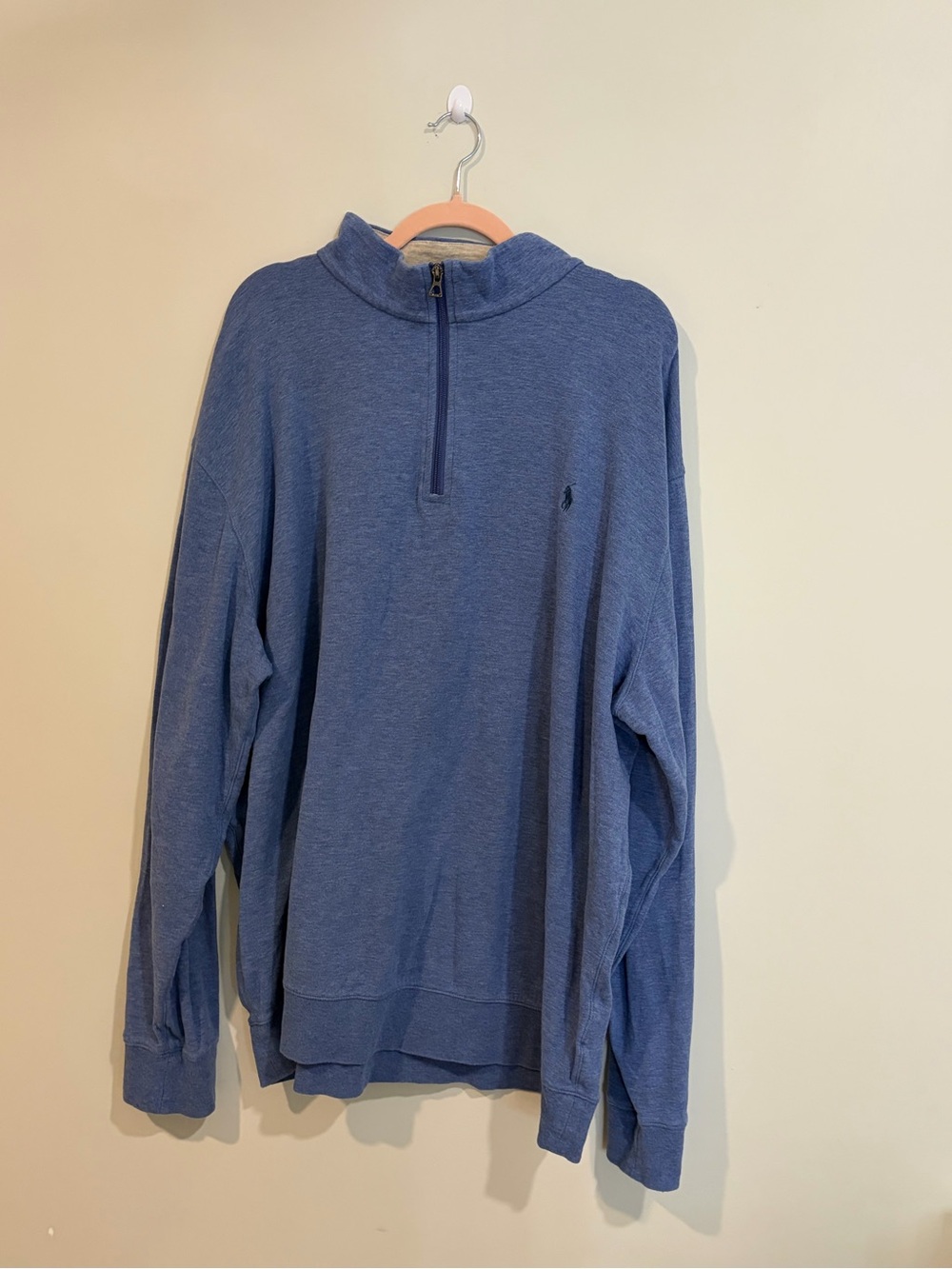 Polo by Ralph Lauren Blue Quarter-Zip Pullover Sweater